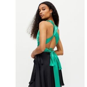 Lioness Green Saint Germain Wrap Top XL NWT